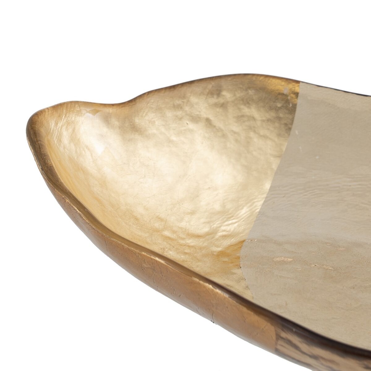 Centerpiece Golden Glass 23 x 13 cm 23 x 13 x 6 cm